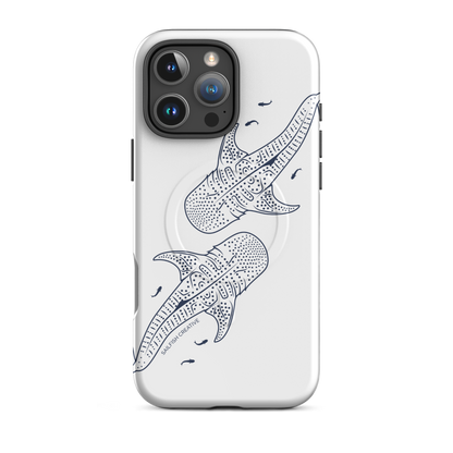 iPhone MagSafe Tough Case - Whale Sharks Outline - Sailfish Creative