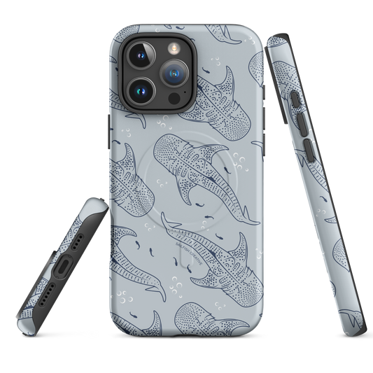 iPhone MagSafe Tough Phone Case - Whale Sharks Pattern - Sailfish Creative