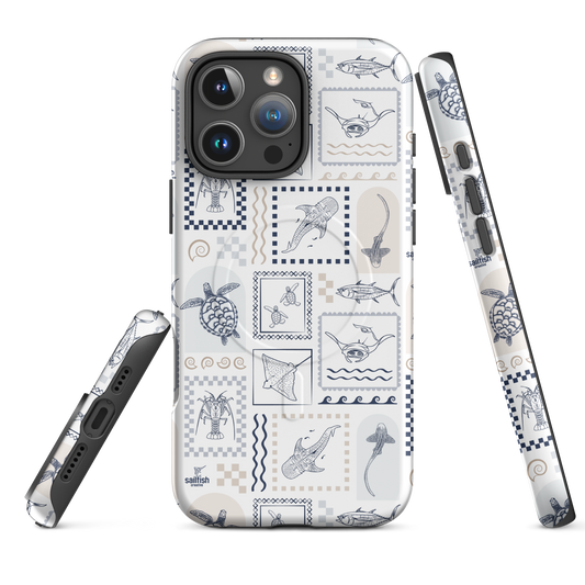iPhone MagSafe Tough Phone Case - Arches Print Beige