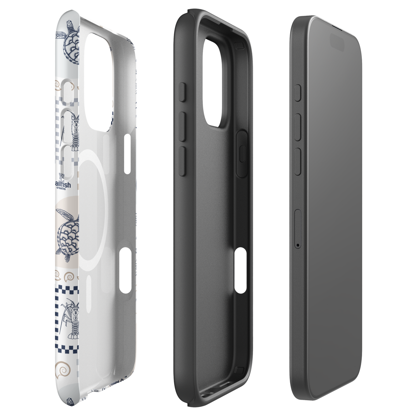 iPhone MagSafe Tough Phone Case - Arches Print Beige