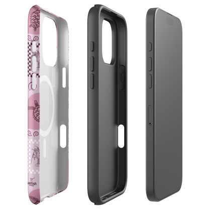 iPhone MagSafe Tough Phone Case - Arches Print Orchid