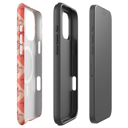 iPhone Phone Case - Turtle Diamonds Coral