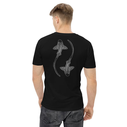 Leopard Shark Line Art - Mens Staple T-Shirt - Sailfish Creative