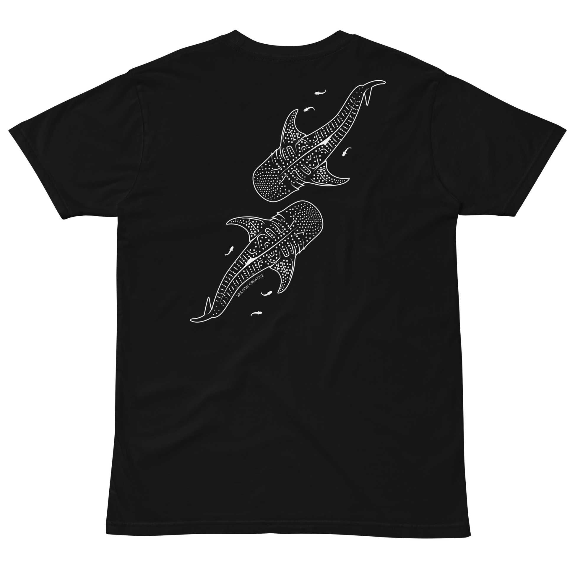 Whale Shark Line Art - Mens Staple T-Shirt - Sailfish Creative