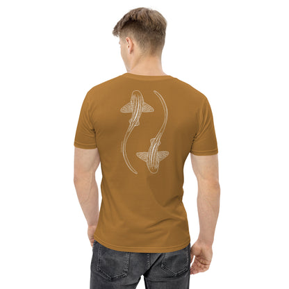 Leopard Shark Line Art - Mens Staple T-Shirt - Sailfish Creative