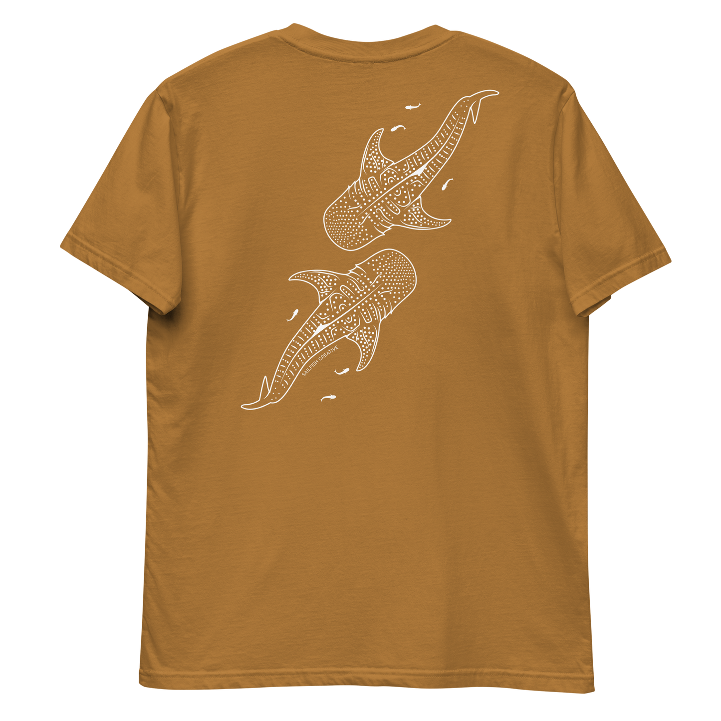Whale Shark Line Art - Mens Staple T-Shirt - Sailfish Creative