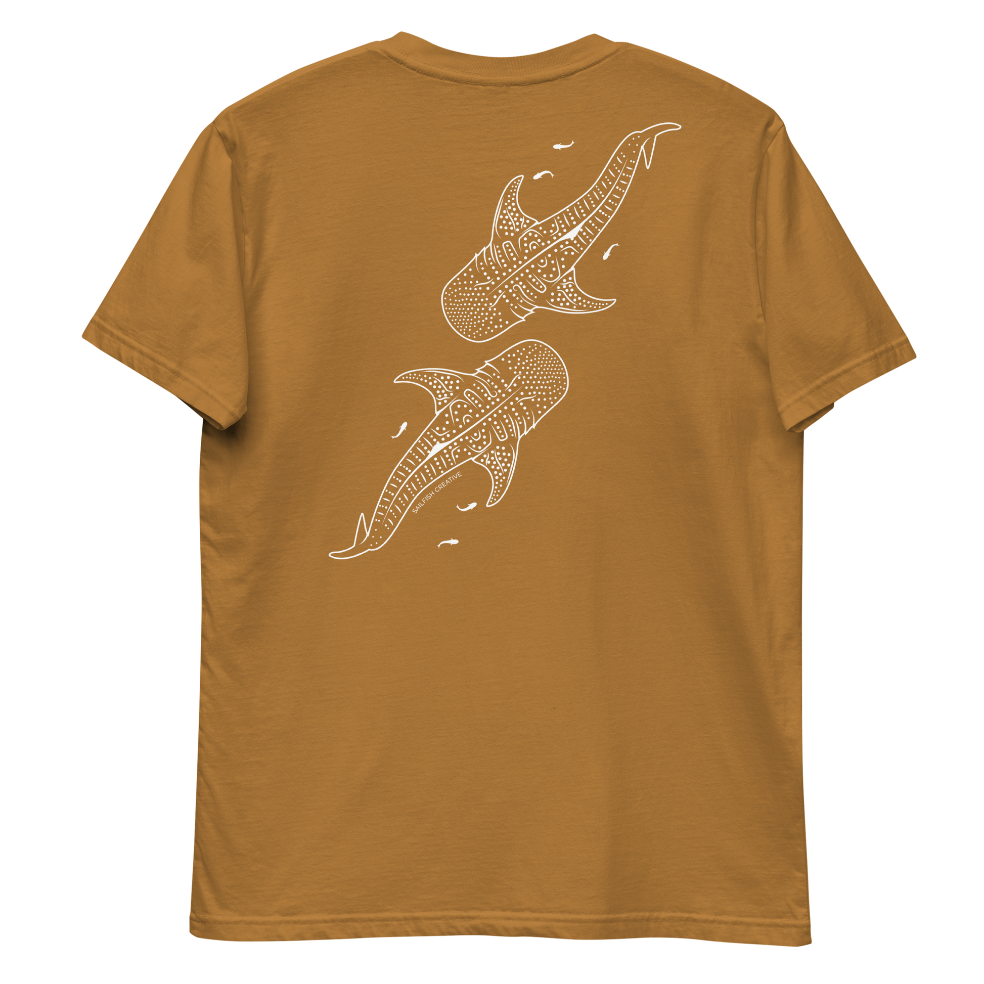 Whale Shark Line Art - Mens Staple T-Shirt - Sailfish Creative