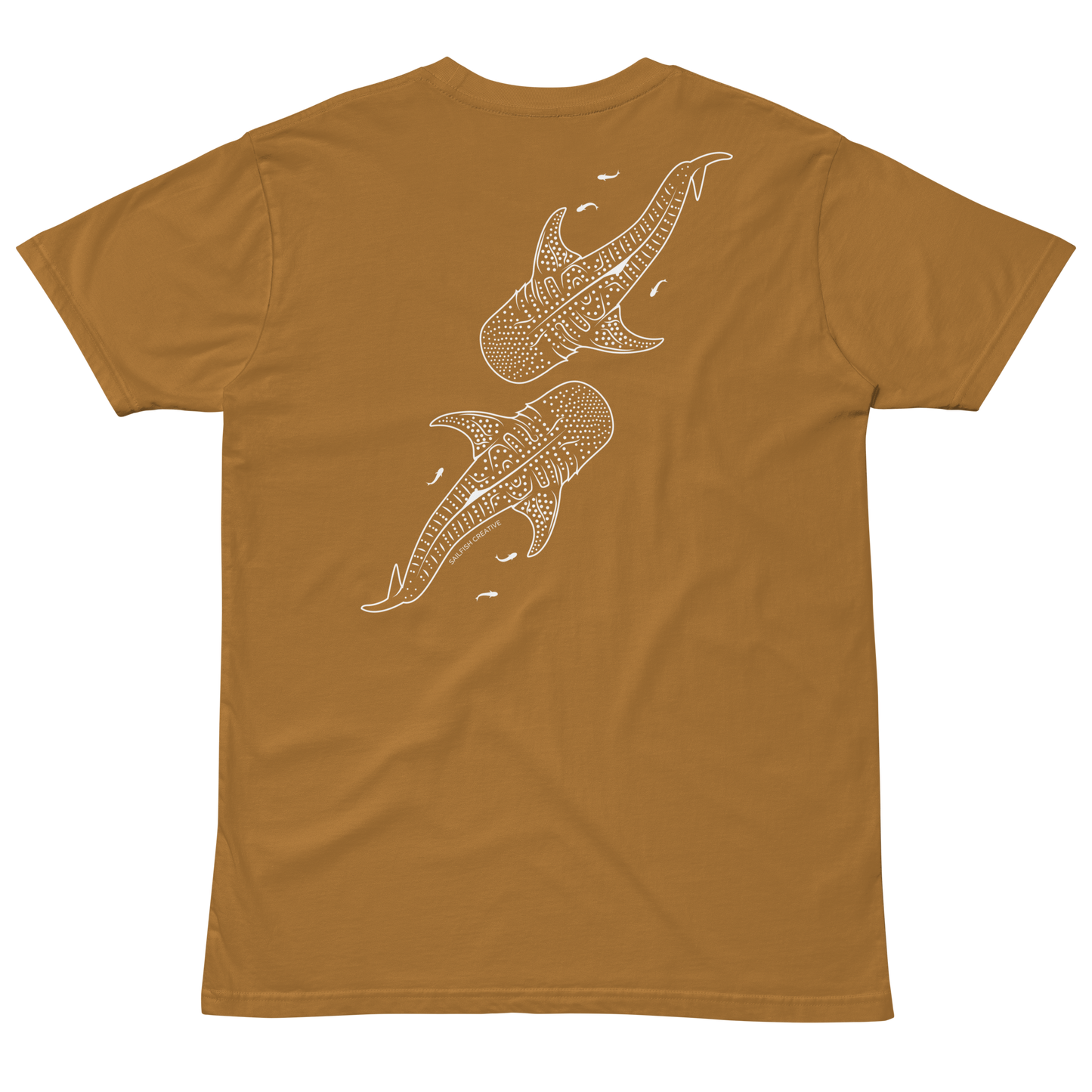 Whale Shark Line Art - Mens Staple T-Shirt - Sailfish Creative