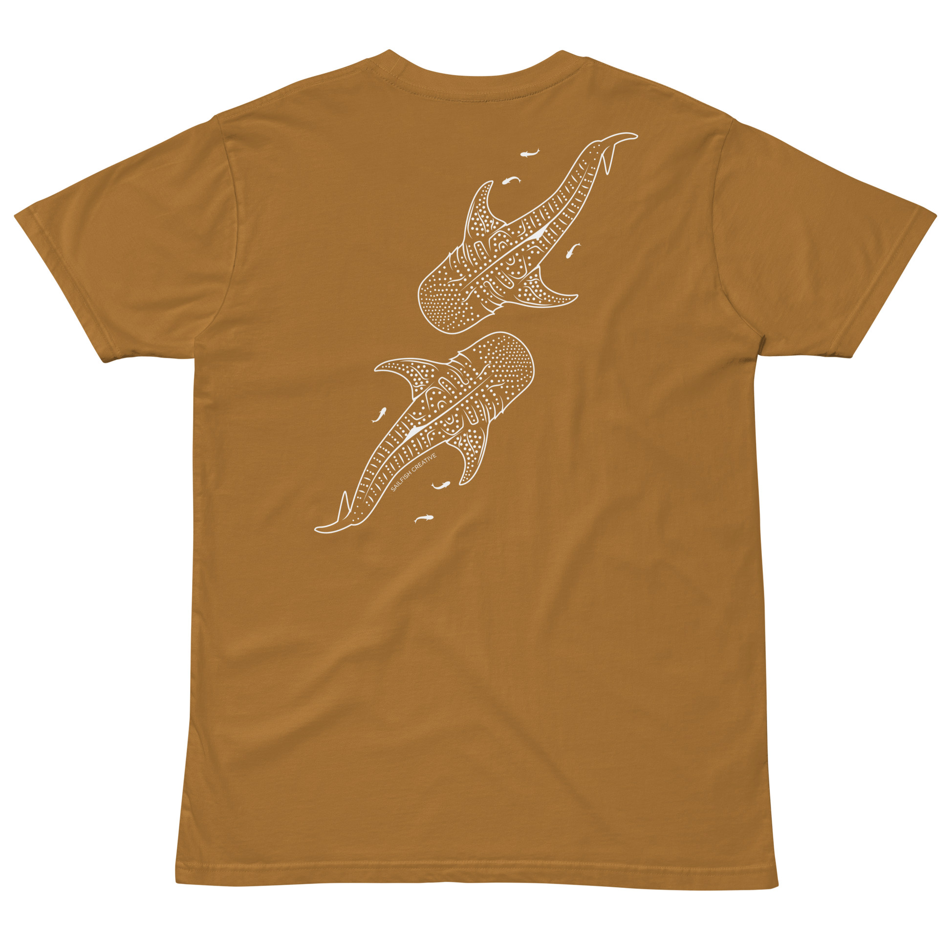 Whale Shark Line Art - Mens Staple T-Shirt - Sailfish Creative