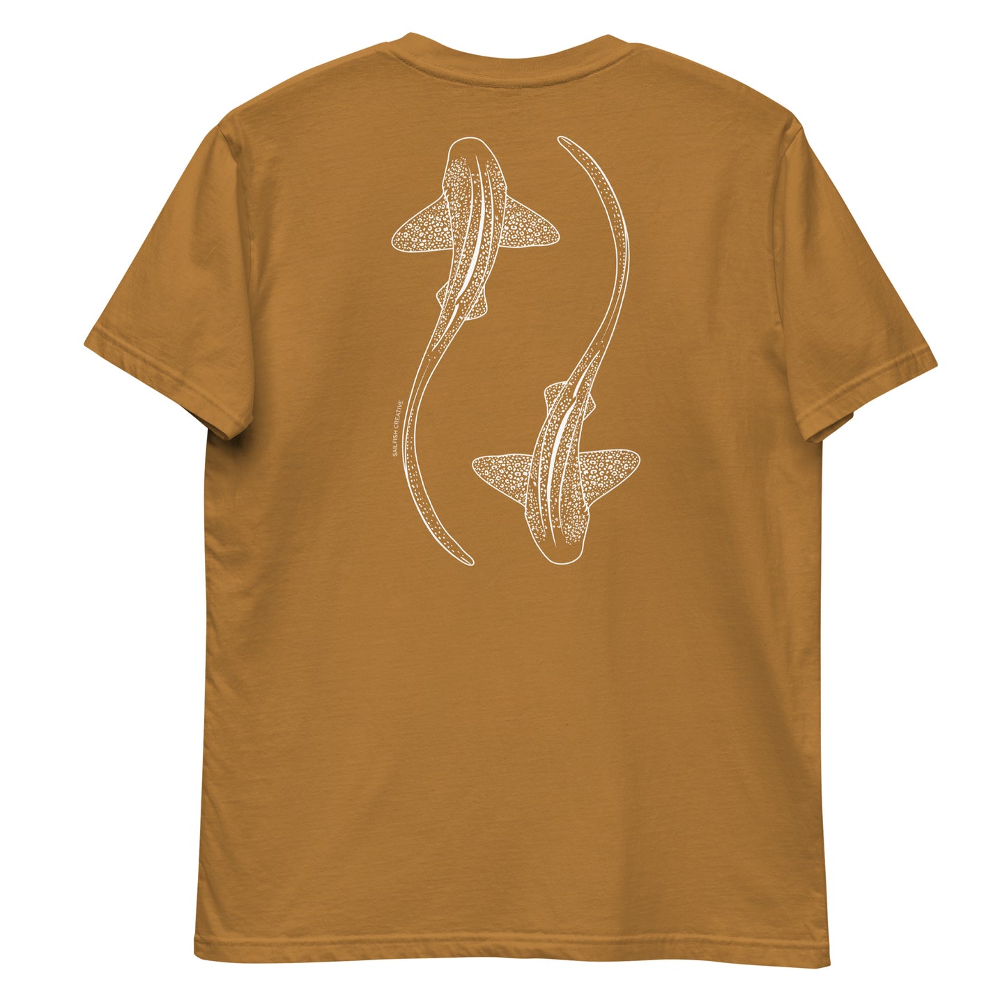 Leopard Shark Line Art - Mens Staple T-Shirt - Sailfish Creative
