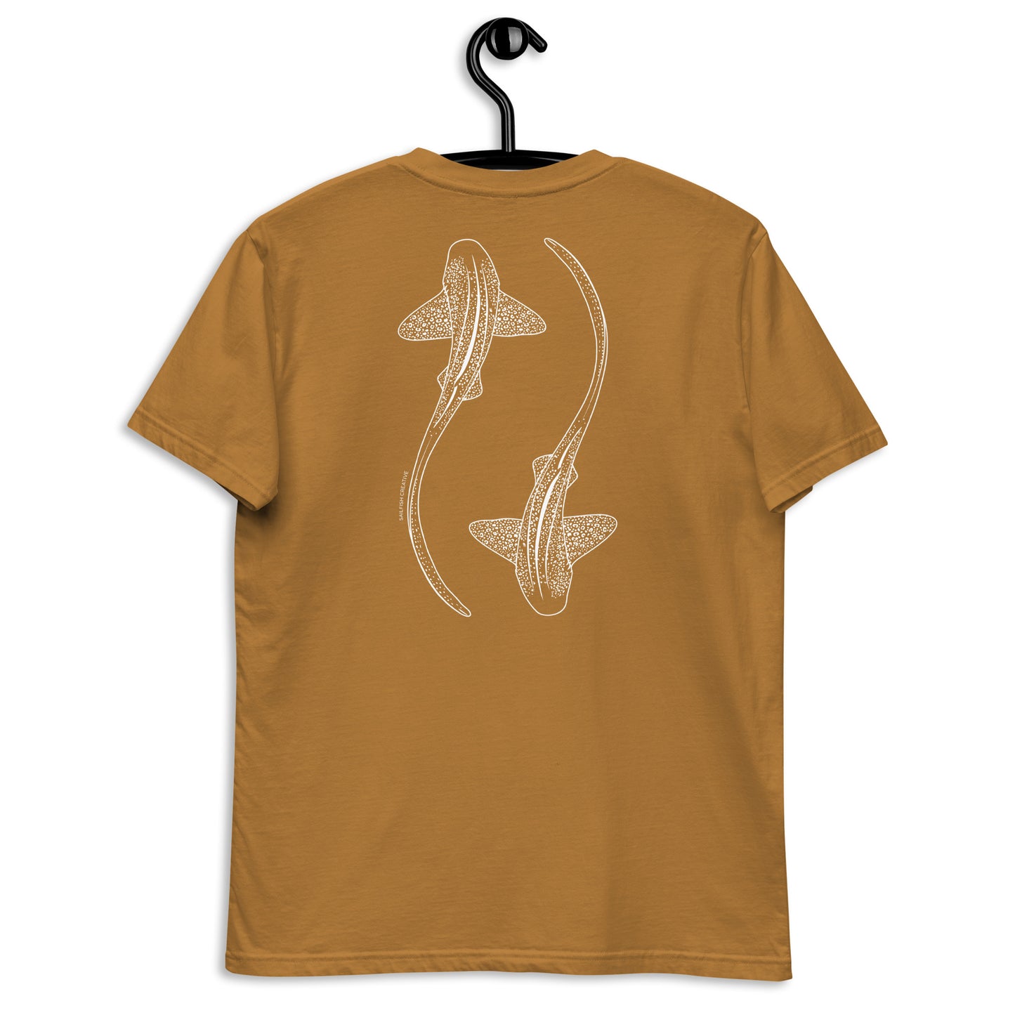 Leopard Shark Line Art - Mens Staple T-Shirt - Sailfish Creative