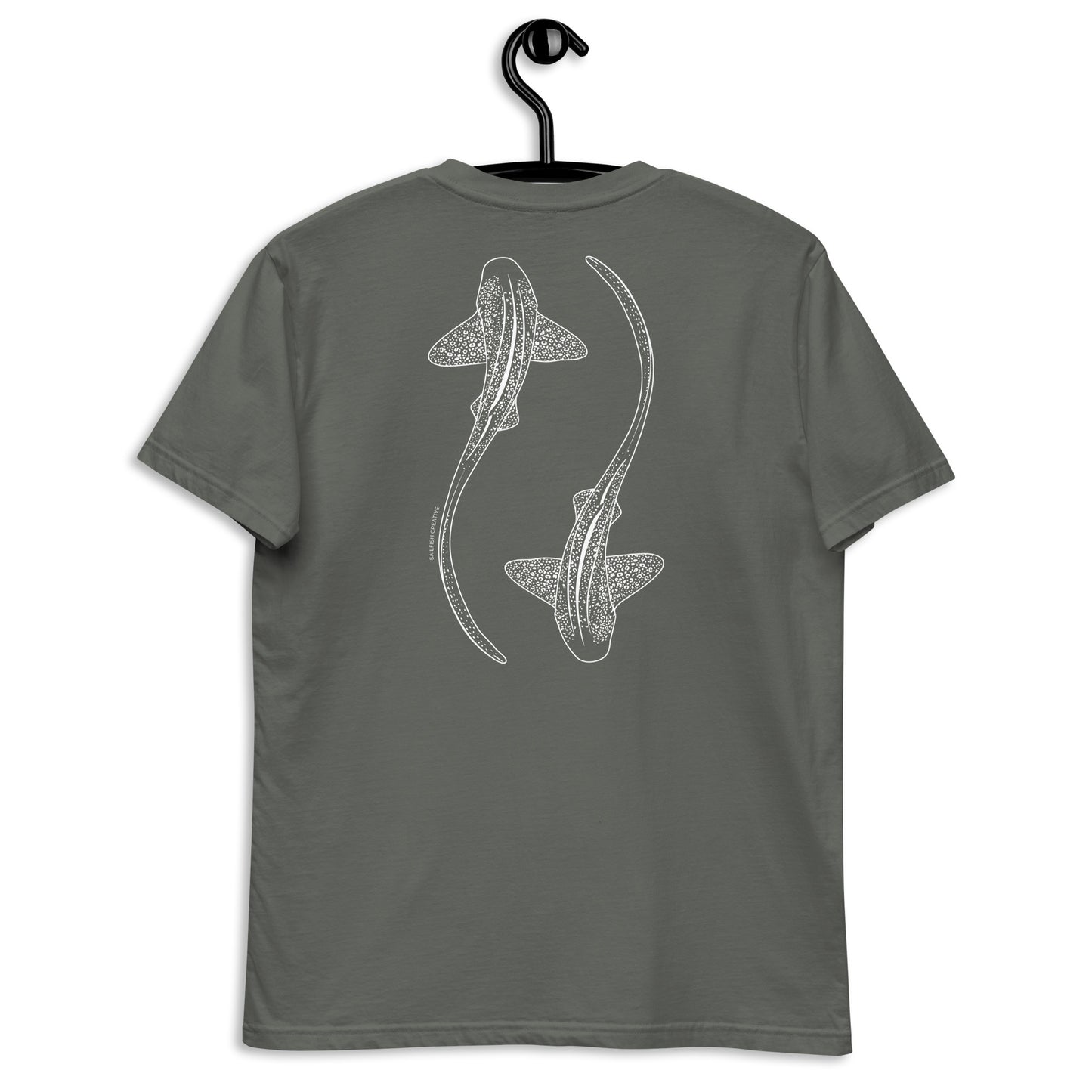 Leopard Shark Line Art - Mens Staple T-Shirt - Sailfish Creative