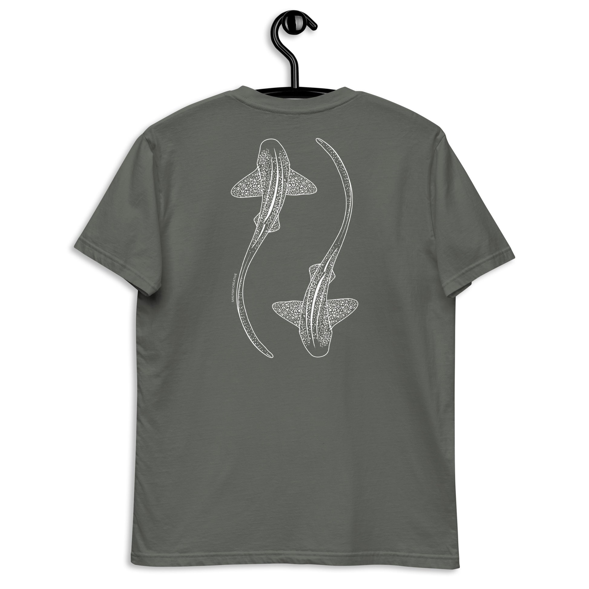 Leopard Shark Line Art - Mens Staple T-Shirt - Sailfish Creative