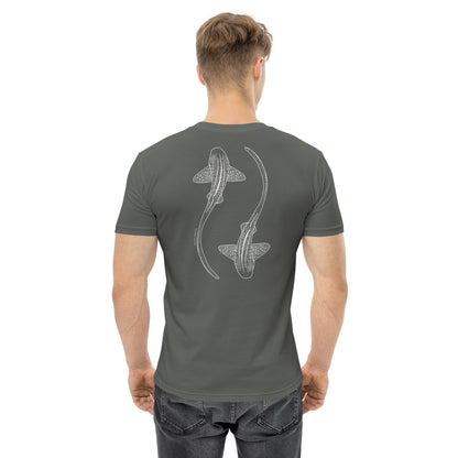 Leopard Shark Line Art - Mens Staple T-Shirt - Sailfish Creative
