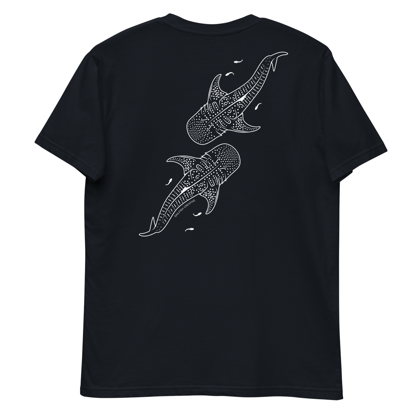 Whale Shark Line Art - Mens Staple T-Shirt - Sailfish Creative
