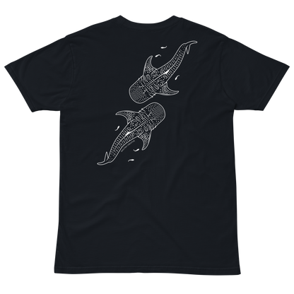 Whale Shark Line Art - Mens Staple T-Shirt - Sailfish Creative