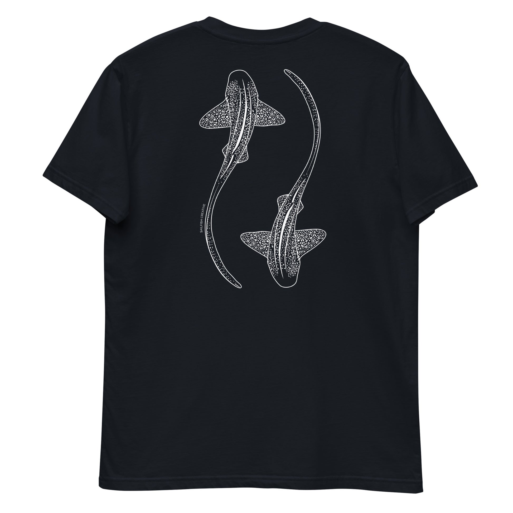 Leopard Shark Line Art - Mens Staple T-Shirt - Sailfish Creative