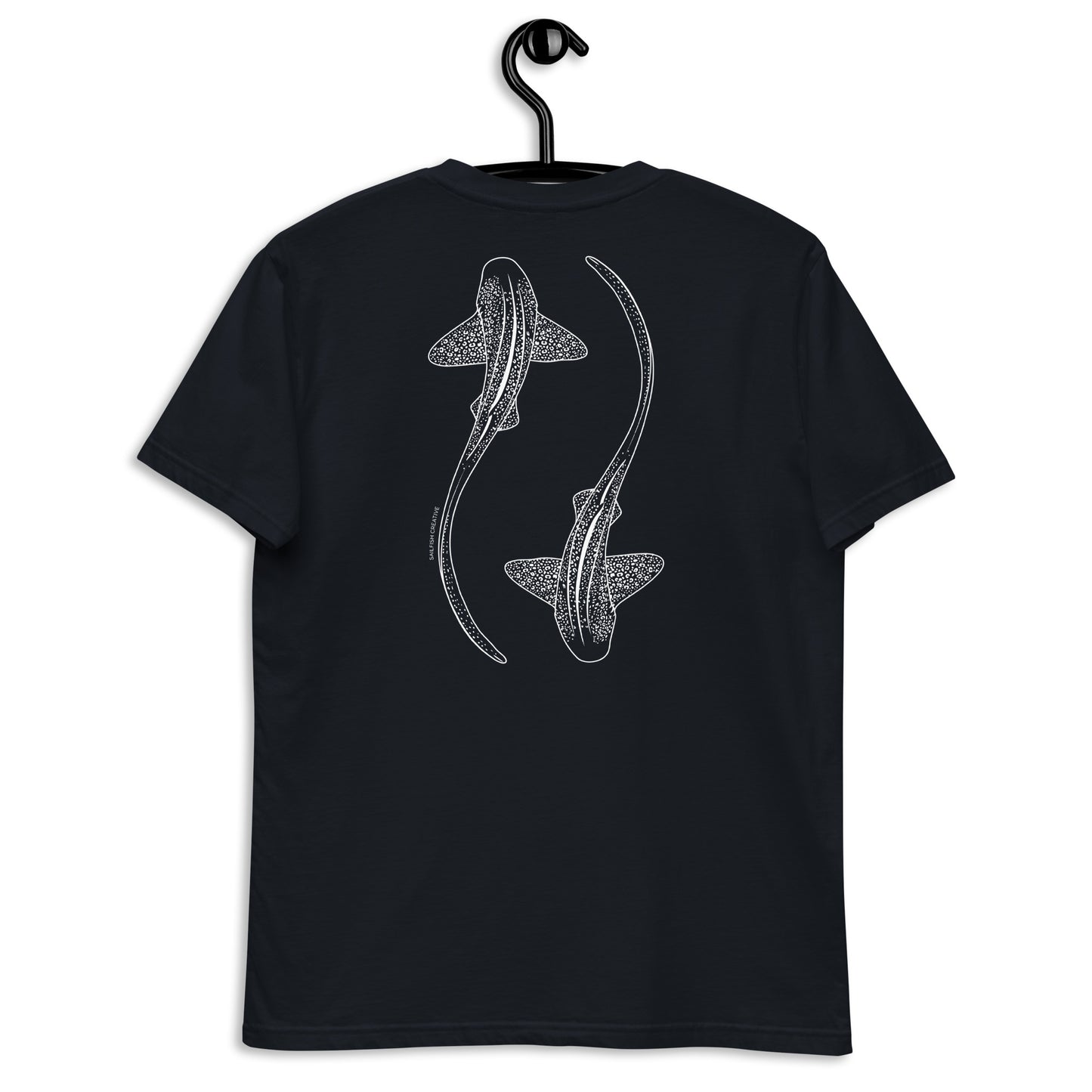 Leopard Shark Line Art - Mens Staple T-Shirt - Sailfish Creative