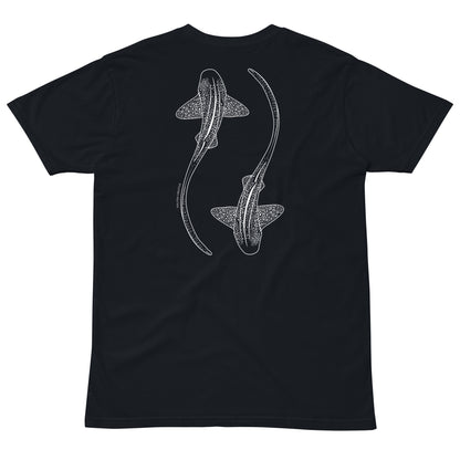Leopard Shark Line Art - Mens Staple T-Shirt - Sailfish Creative