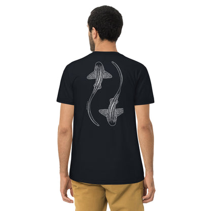 Leopard Shark Line Art - Mens Staple T-Shirt - Sailfish Creative
