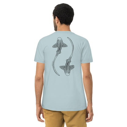 Leopard Shark Line Art - Mens Staple T-Shirt - Sailfish Creative