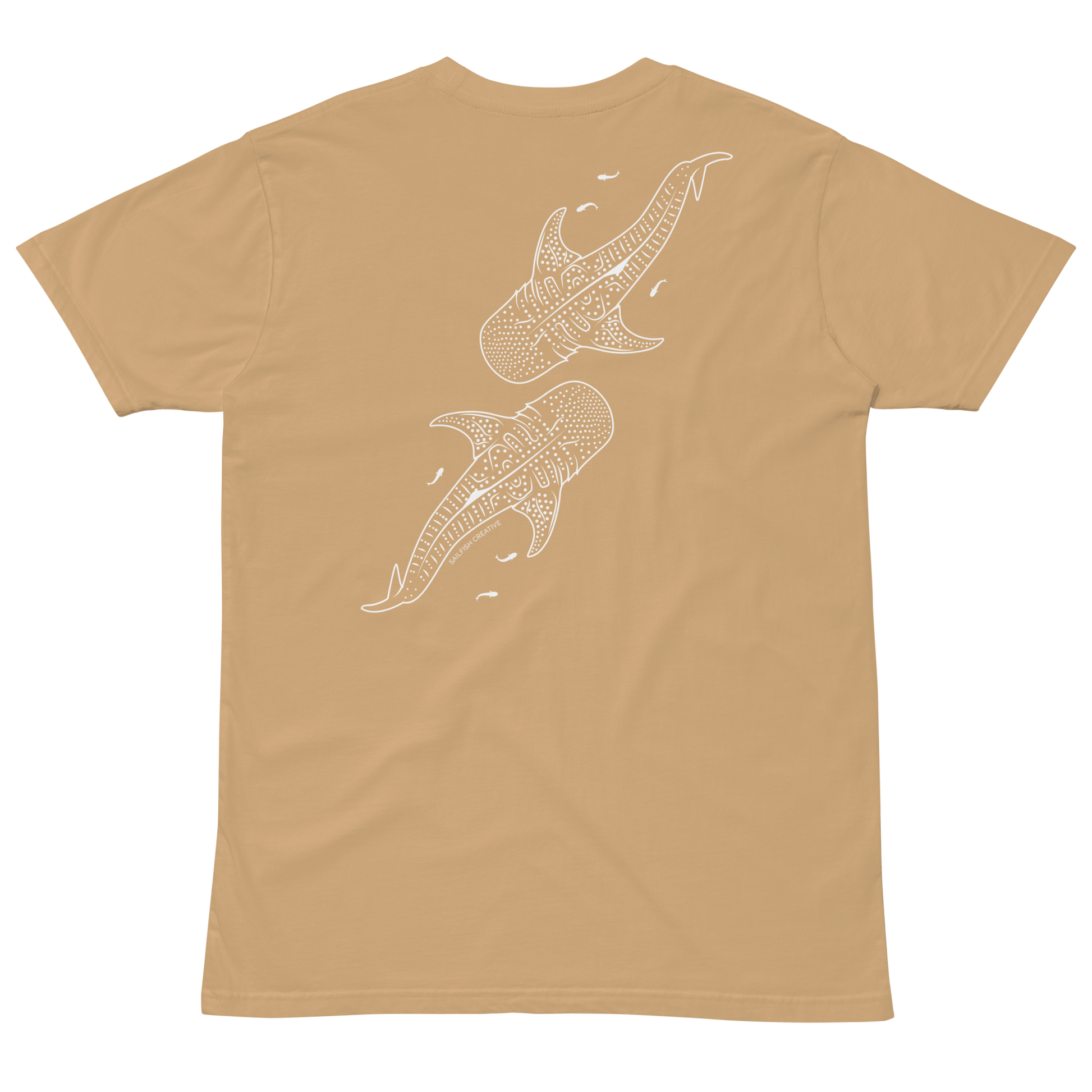 Whale Shark Line Art - Mens Staple T-Shirt - Sailfish Creative
