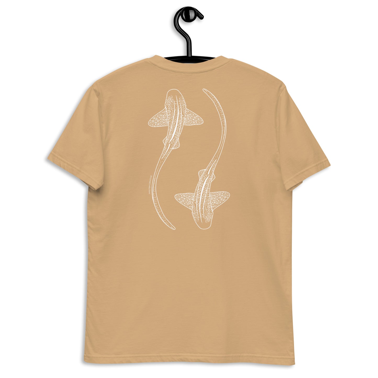 Leopard Shark Line Art - Mens Staple T-Shirt - Sailfish Creative