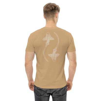 Leopard Shark Line Art - Mens Staple T-Shirt - Sailfish Creative