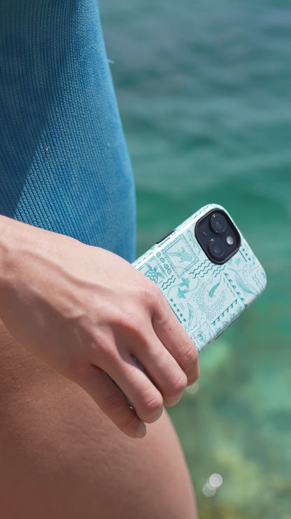 iPhone Phone Case - Busy Print Teal