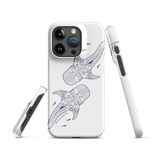 iPhone Snap Phone Case - Whale Sharks Outline - Sailfish Creative