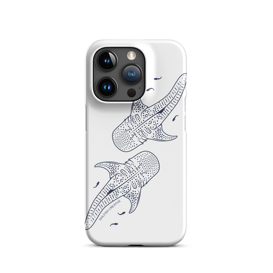 iPhone Snap Phone Case - Whale Sharks Outline - Sailfish Creative