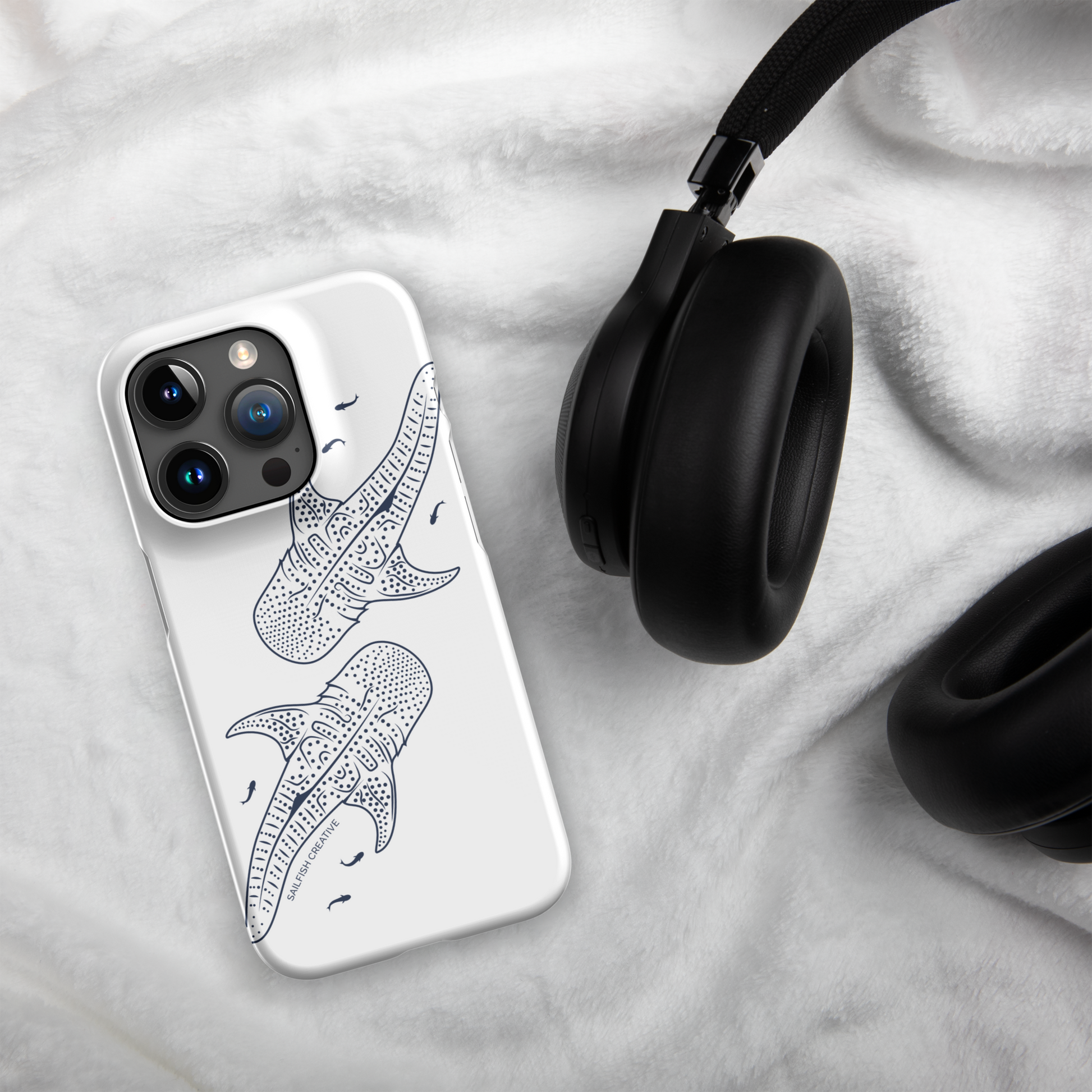 iPhone Snap Phone Case - Whale Sharks Outline - Sailfish Creative
