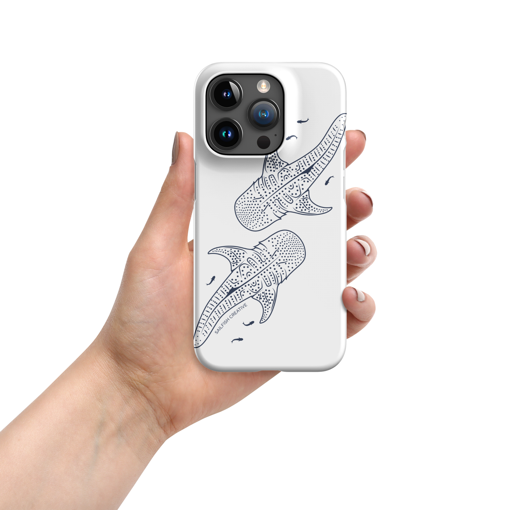 iPhone Snap Phone Case - Whale Sharks Outline - Sailfish Creative
