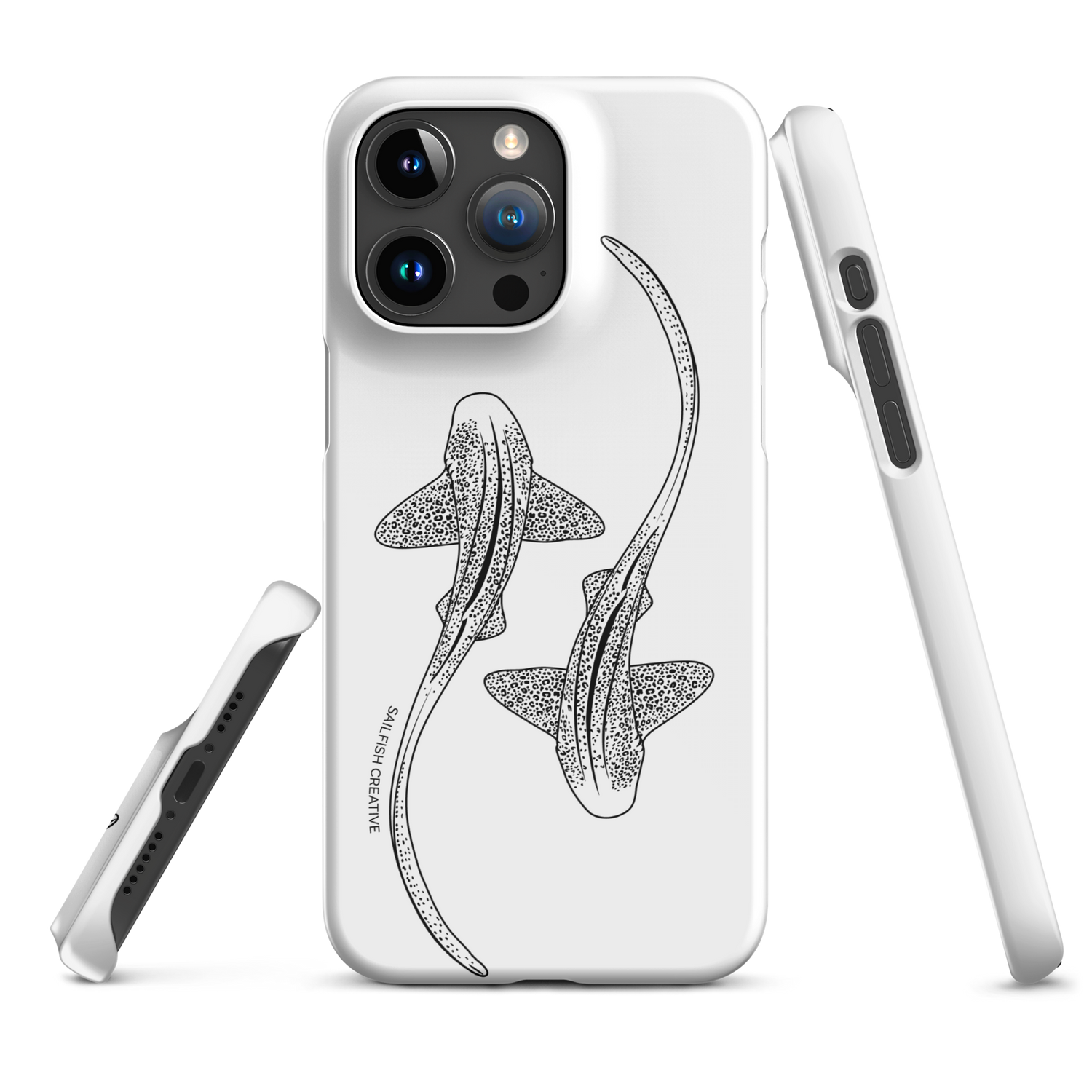 iPhone Snap Phone Case - Leopard Sharks Outline - Sailfish Creative