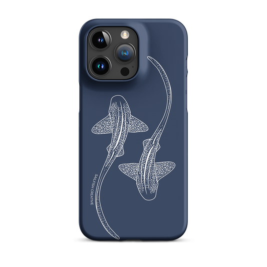iPhone Snap Phone Case - Leopard Sharks Outline Navy - Sailfish Creative