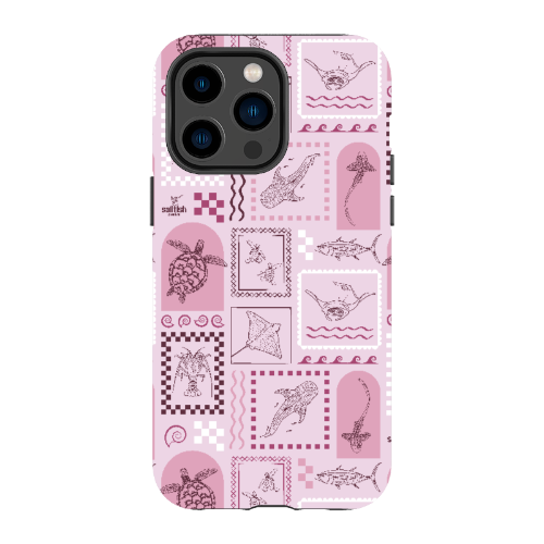 iPhone Tough Phone Case - Arches Print Orchid