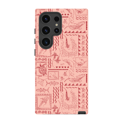 Samsung Tough Case - Busy Print Coral