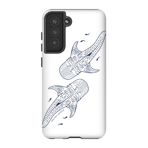 Samsung Tough Phone Case - Whale Sharks Outline - Sailfish Creative