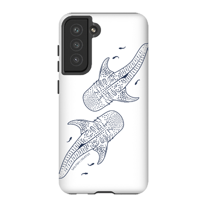 Samsung Tough Phone Case - Whale Sharks Outline - Sailfish Creative