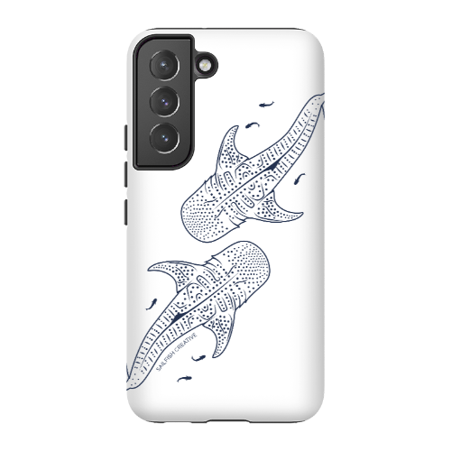 Samsung Tough Phone Case - Whale Sharks Outline - Sailfish Creative