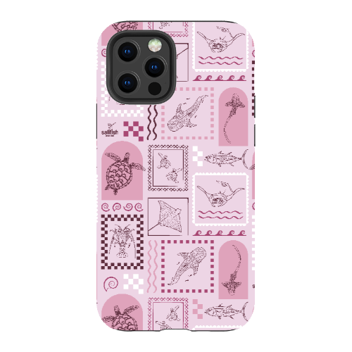 iPhone Tough Phone Case - Arches Print Orchid