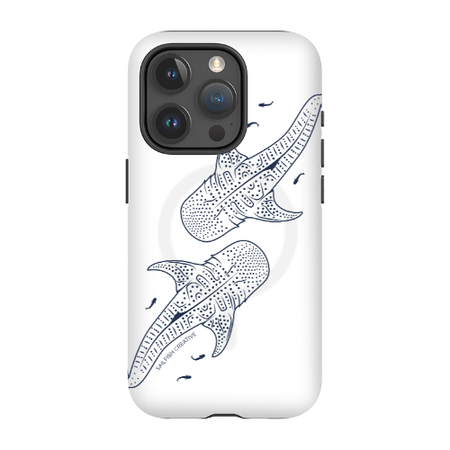 iPhone MagSafe Tough Case - Whale Sharks Outline - Sailfish Creative