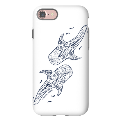 iPhone Tough Phone Case - Whale Sharks Outline - Sailfish Creative