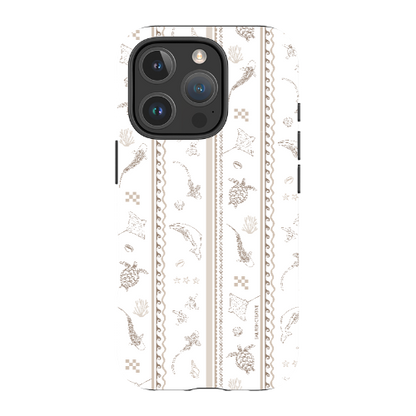 iPhone Tough Phone Case - Candy Stripes Beige