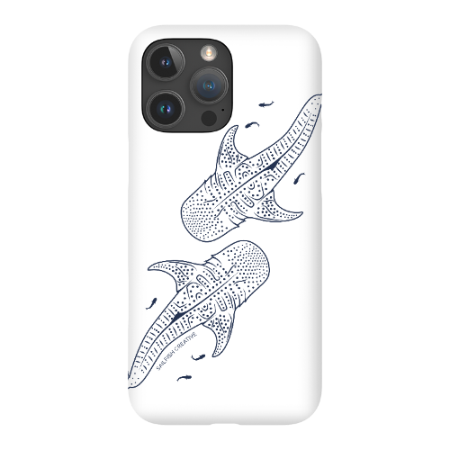 iPhone Snap Phone Case - Whale Sharks Outline - Sailfish Creative