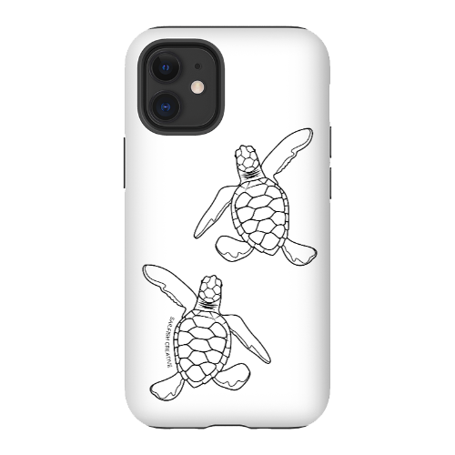 iPhone Tough Phone Case - Turtle Hatchlings Outline