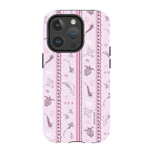iPhone MagSafe Tough Phone Case - Candy Stripes Orchid