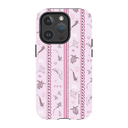 iPhone MagSafe Tough Phone Case - Candy Stripes Orchid