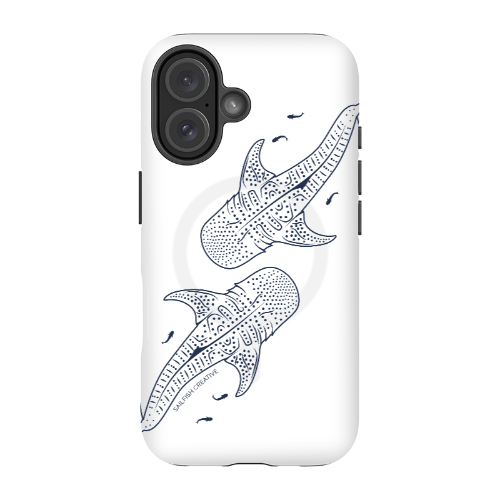 iPhone MagSafe Tough Case - Whale Sharks Outline - Sailfish Creative