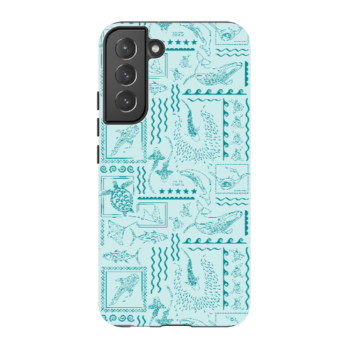 Samsung Tough Case - Busy Print Teal
